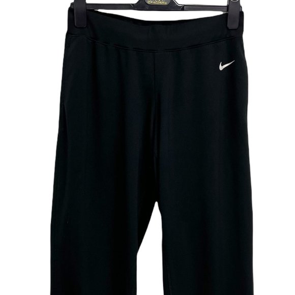 Nike Men's Straight Leg All Black Pull On Elastic Waist Track Pants Size M - Picture 2 of 11